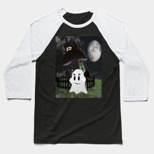 Halloween fanged ghost Baseball T-Shirt